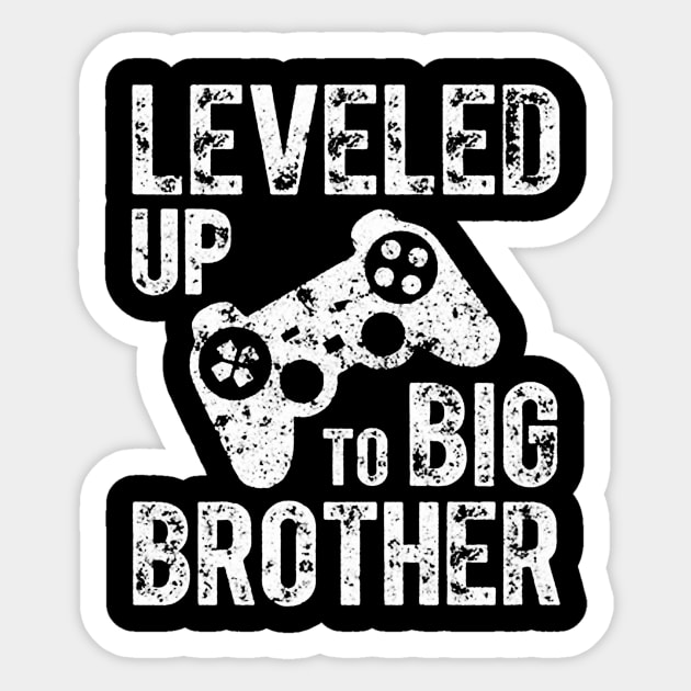 Leveled Up To Big Brother Sticker by adapadudesign